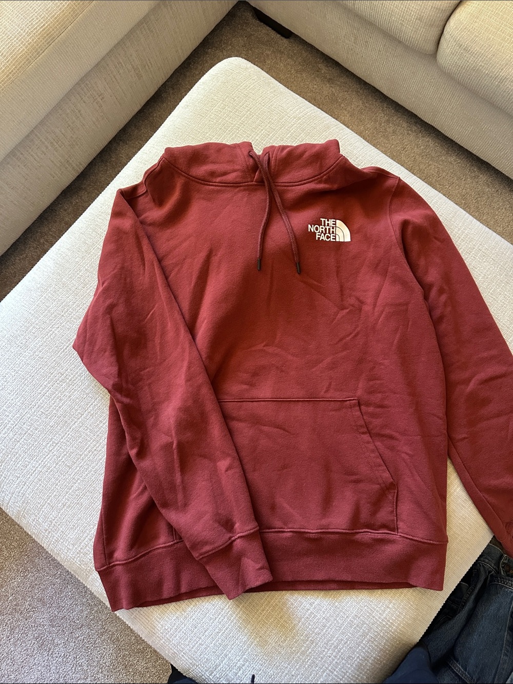 The North Face Men's Burnt Red Hoodie Sweatshirt